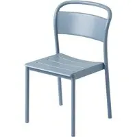 Linear Steel Side Chair - Pale Blue