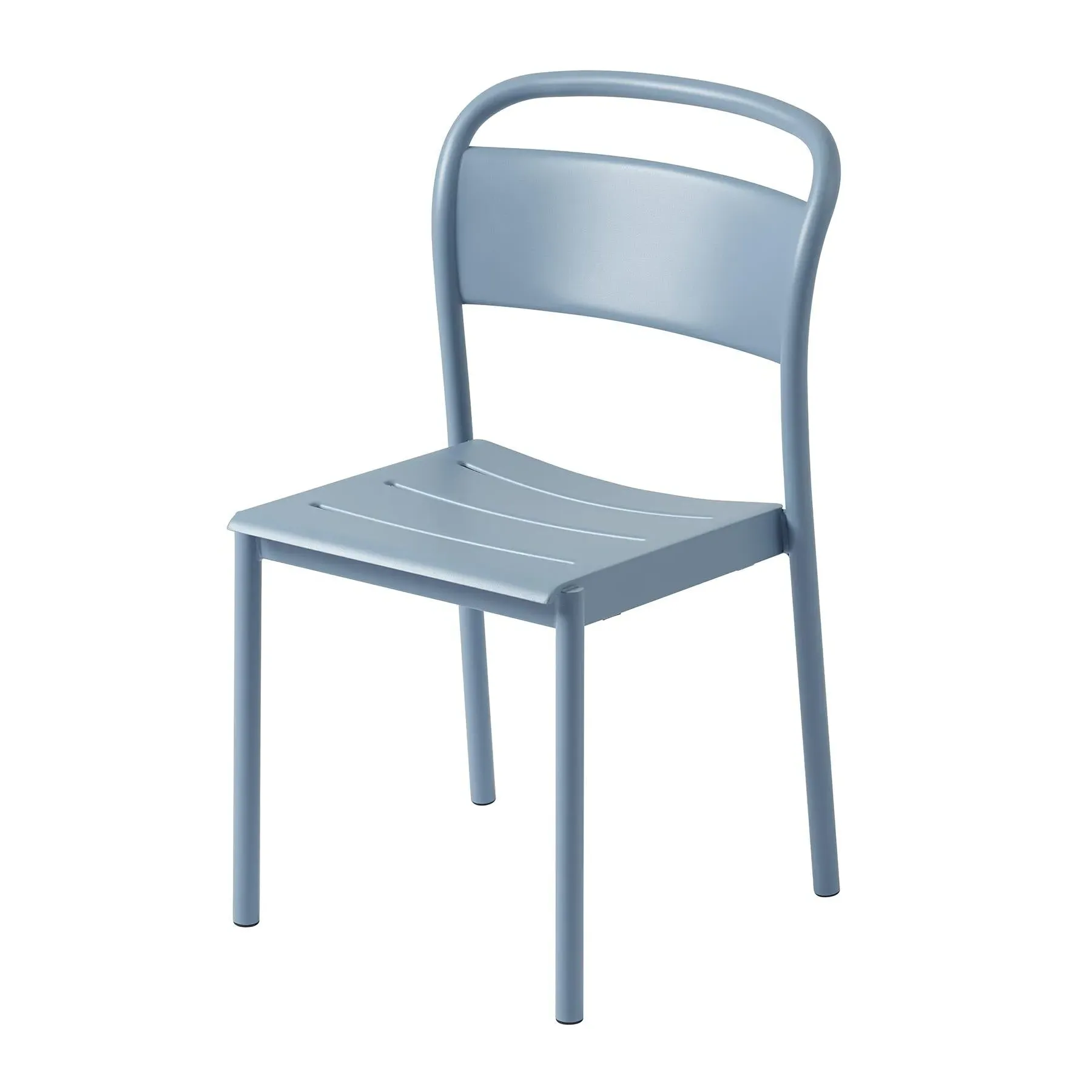 Linear Steel Side Chair - Pale Blue