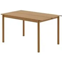 Linear Steel Small Garden Table - Burnt Orange