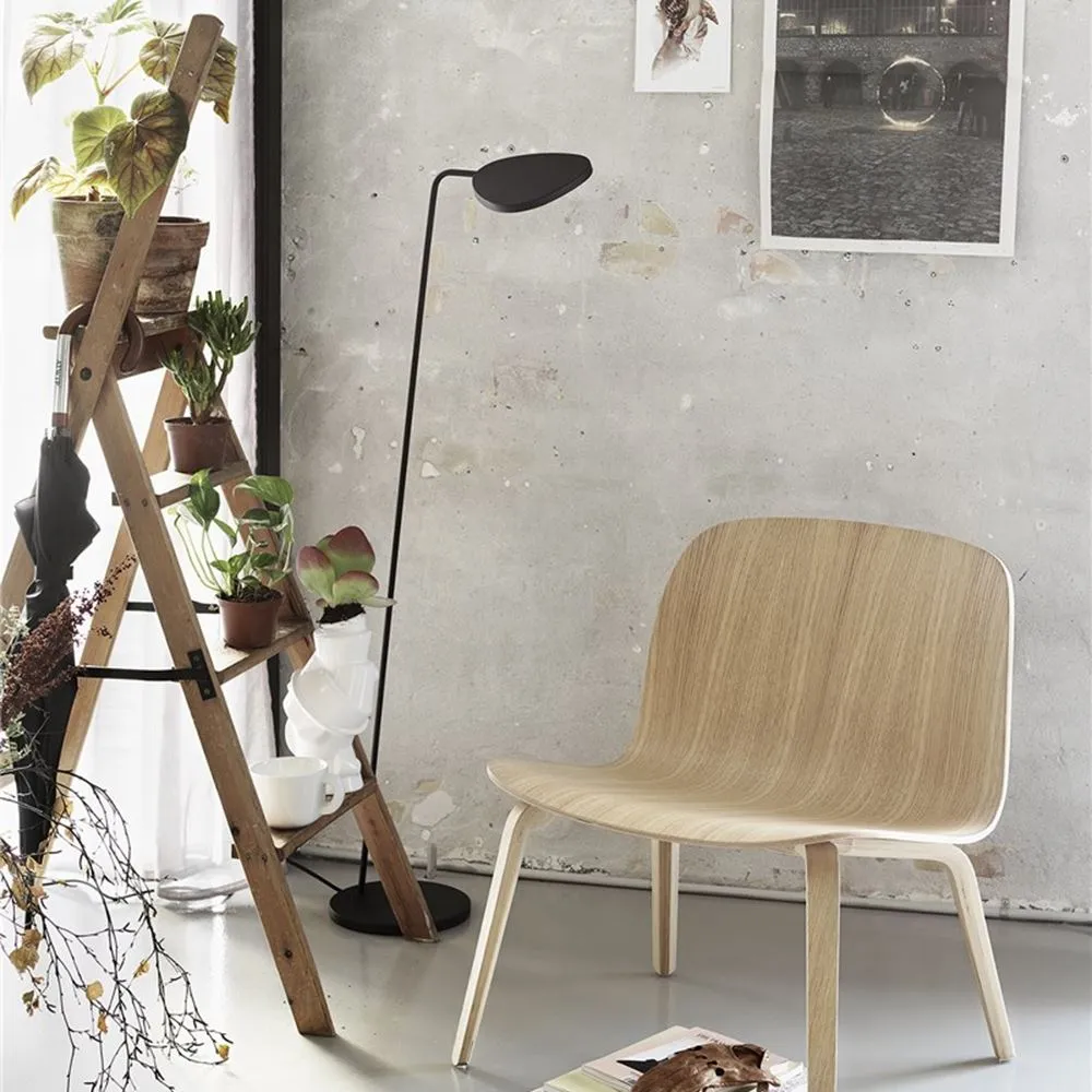 Lounge Chair Ergonomic - Black, Veneer Wood