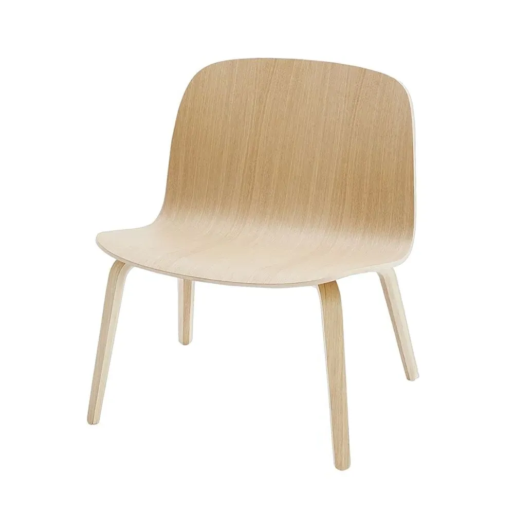 Lounge Chair Ergonomic - Black, Veneer Wood