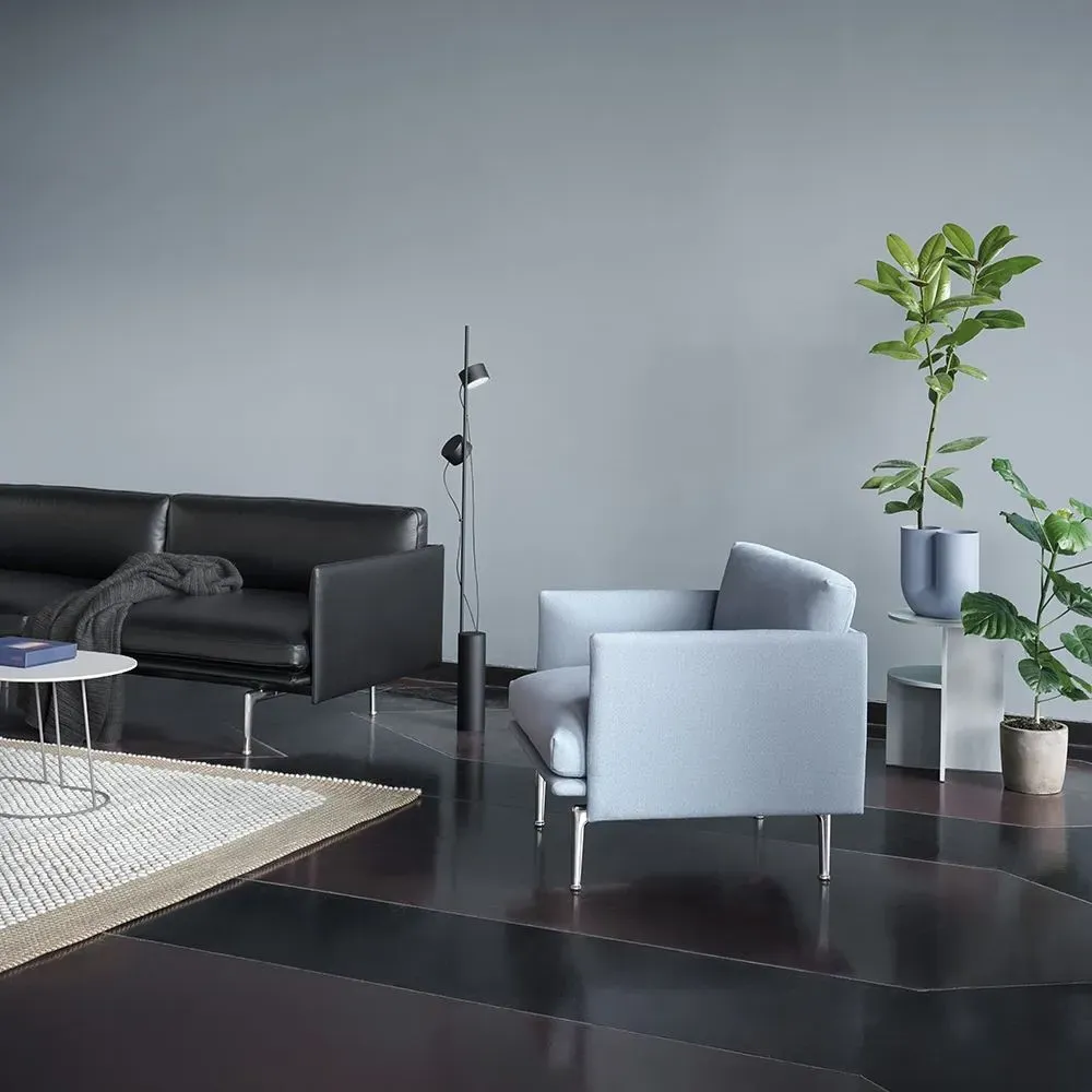 Lounge Chair with Cushions - Beige, Leather