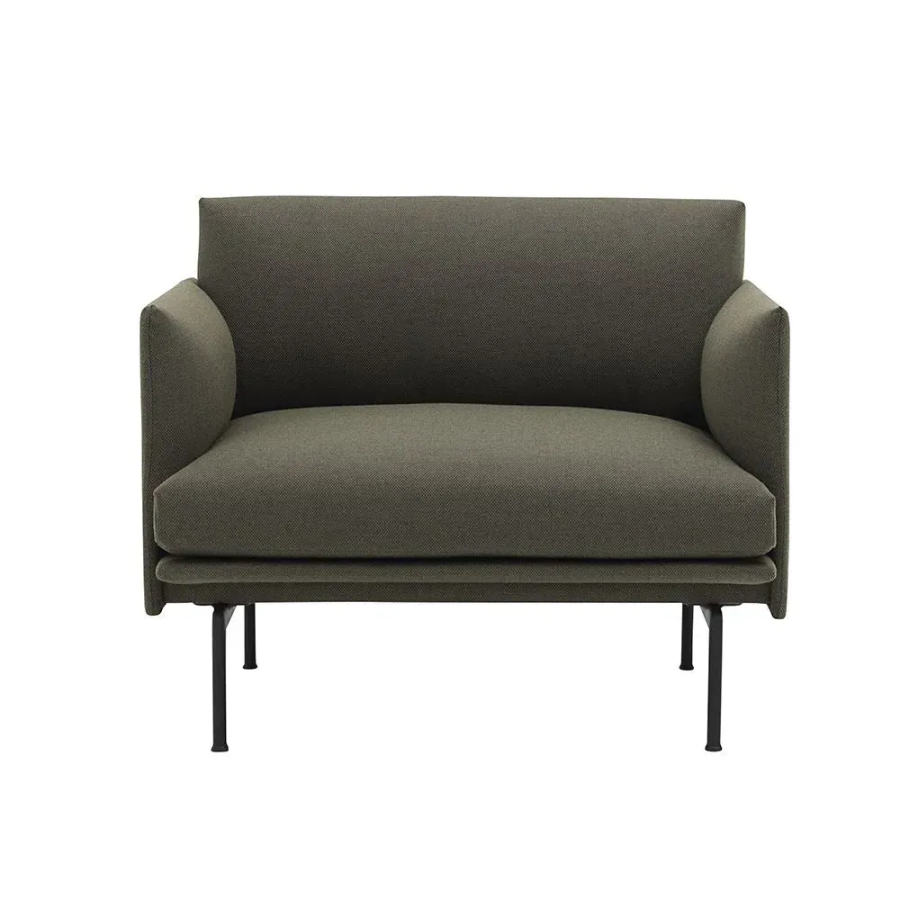 Lounge Chair with Cushions - Beige, Leather