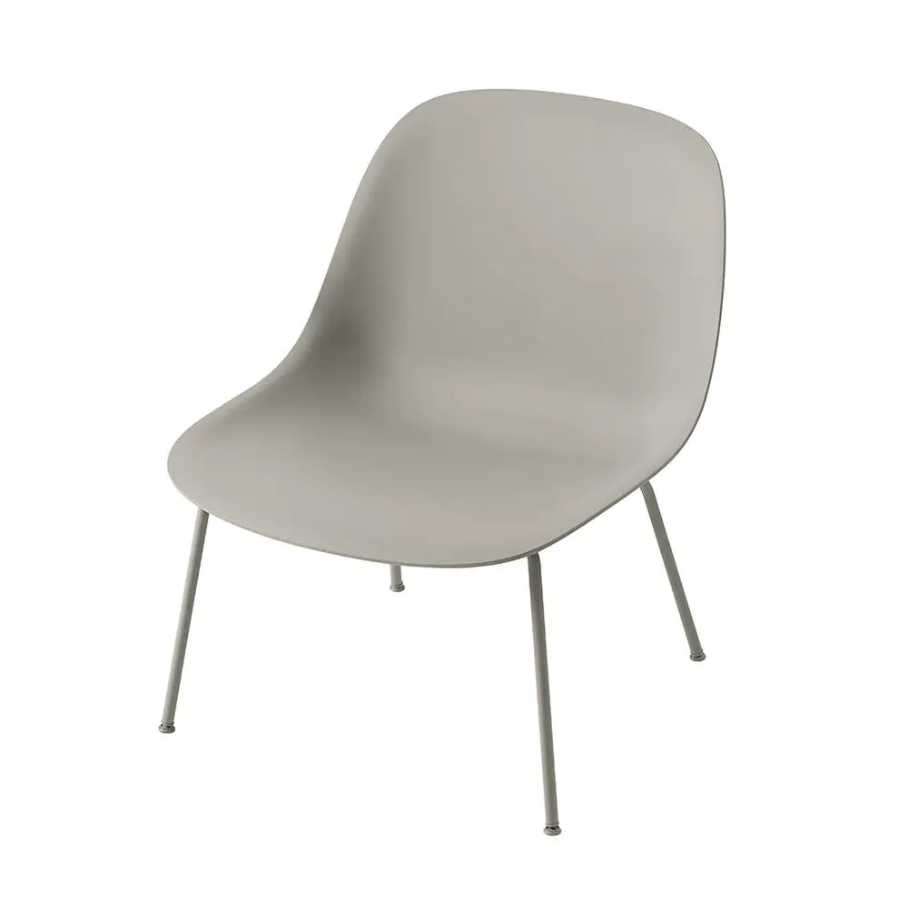 Lounge Chair with Tube Base - Grey, Composite