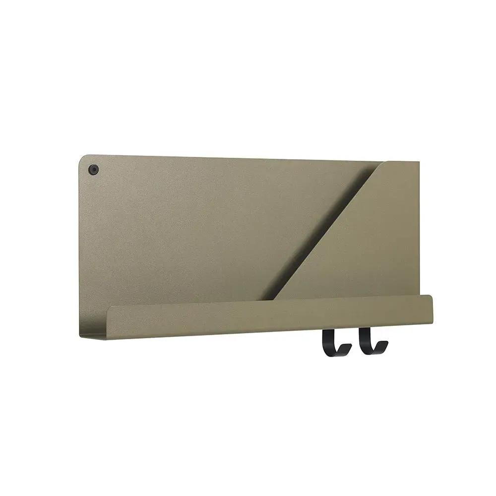 Medium Folded Wall Shelf - Olive, Steel image