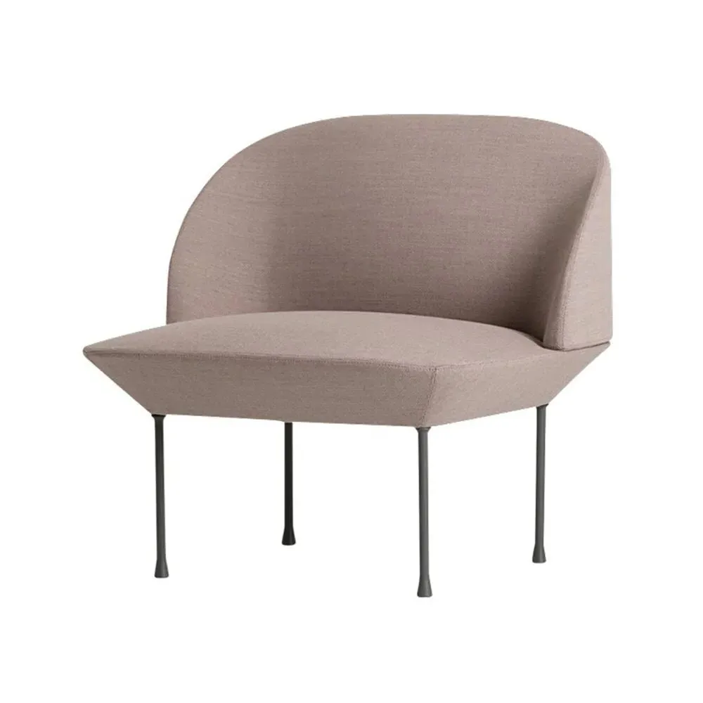 Oslo Lounge Chair - Navy Blue, Steelcut Trio