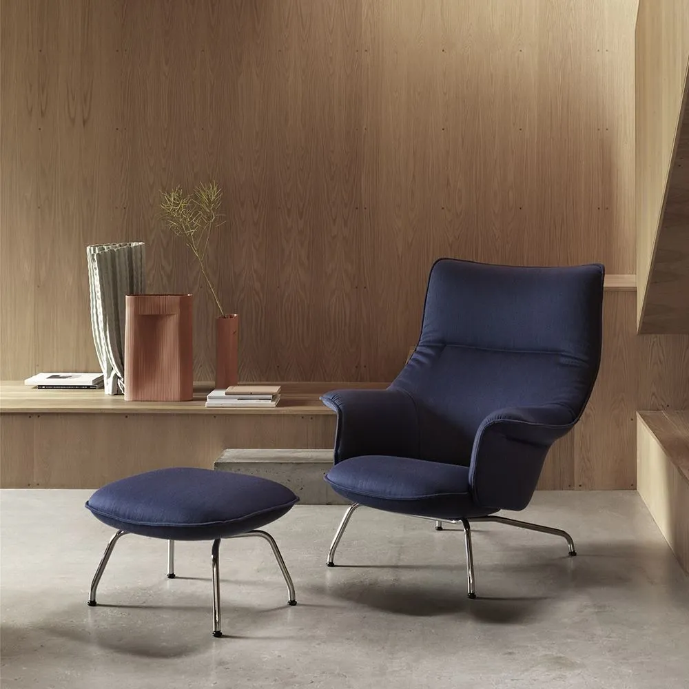 Ottoman with Ergonomic Design - Cognac, Leather