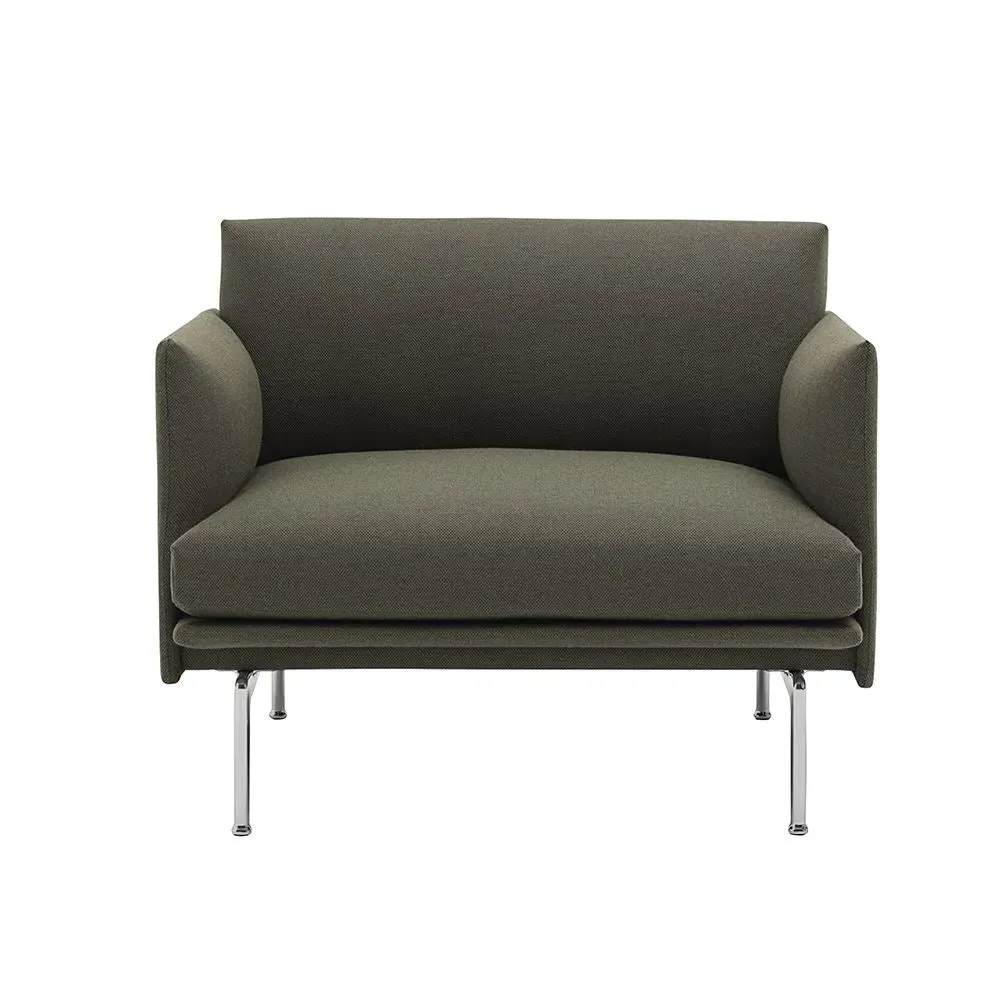 Outline Lounge Chair - Grey, Fabric