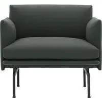 Outline Lounge Chair - Twill Weave, Black Base