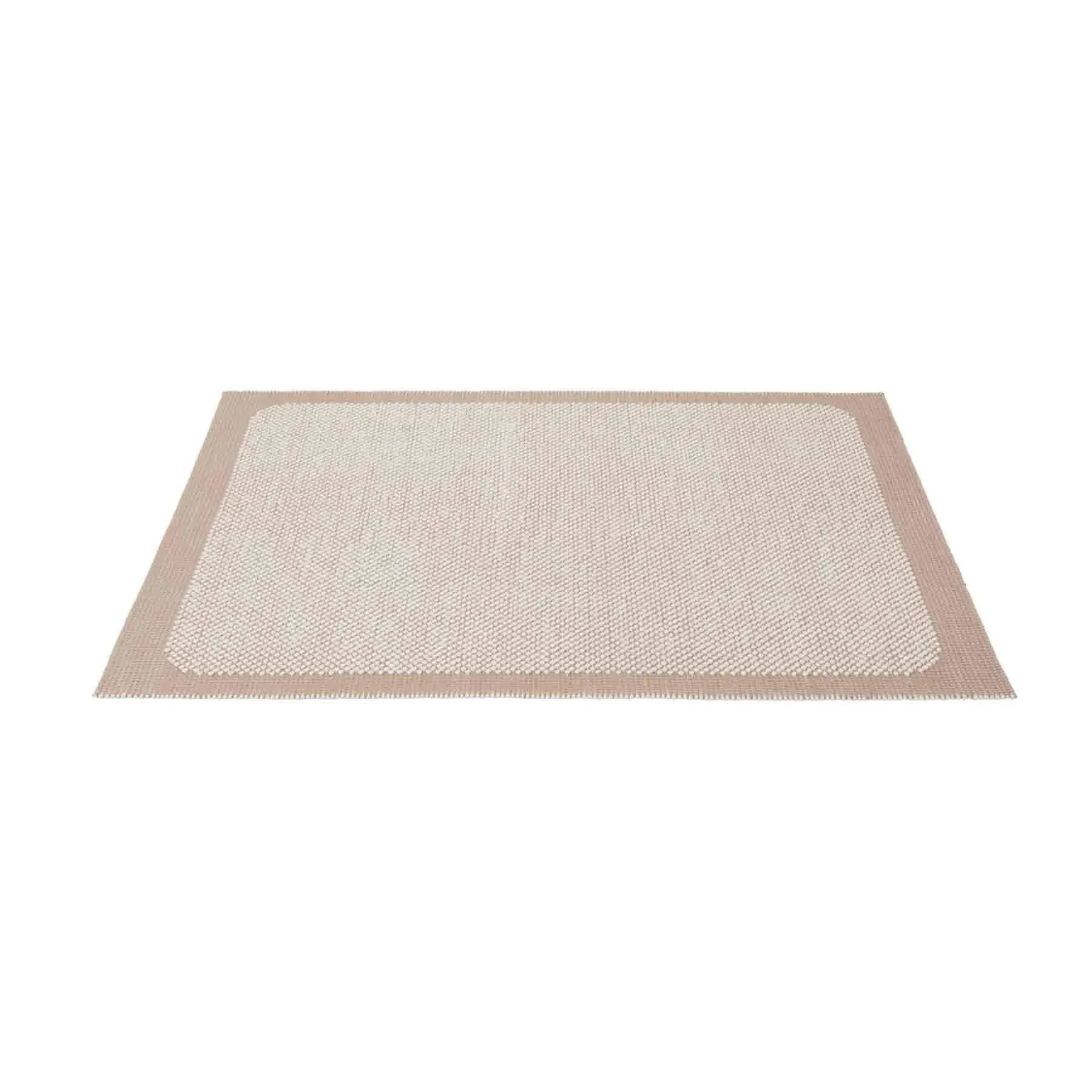 Pebble Rug with Textured Design - Pink, Wool