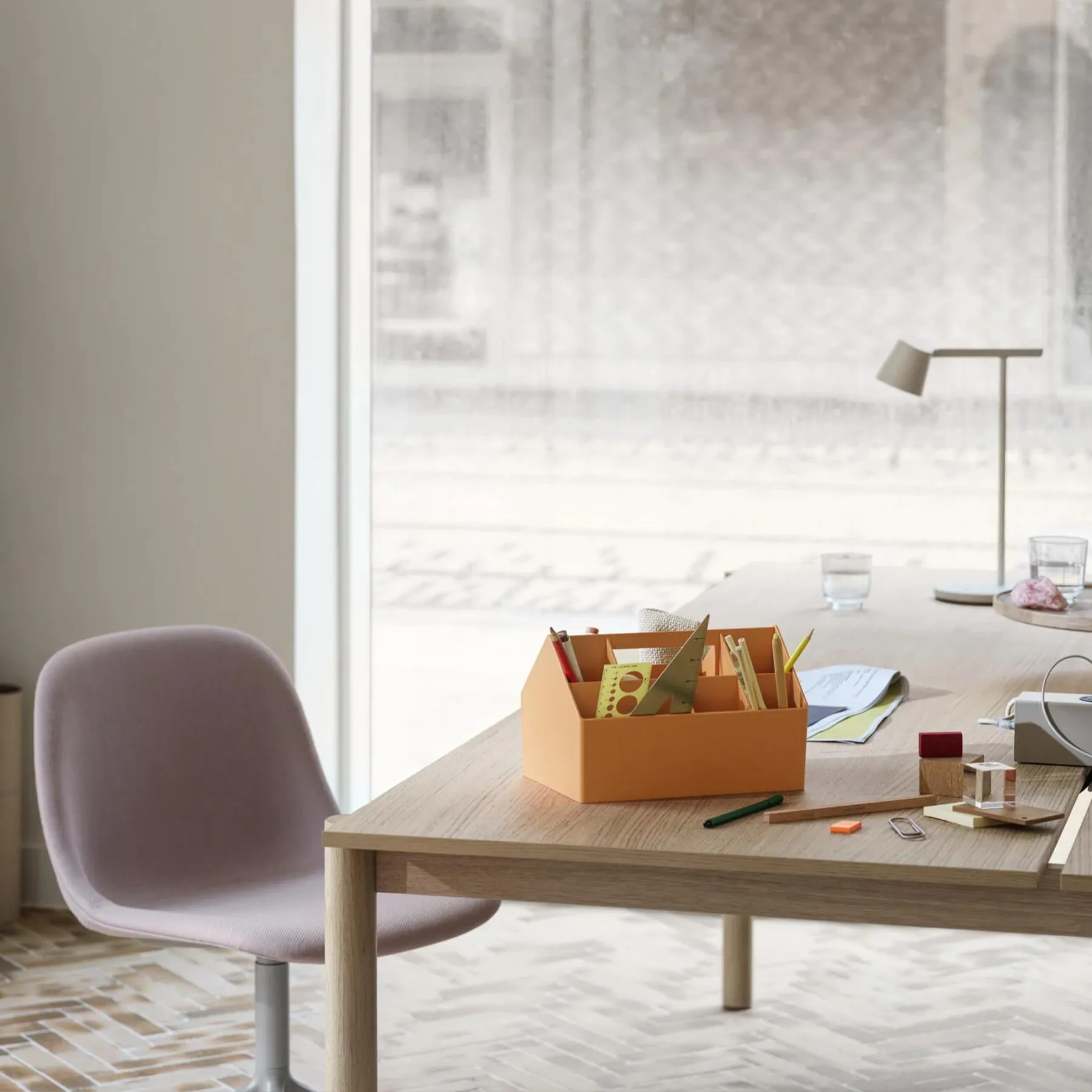 Portable Toolbox with Handle - Orange, Plastic