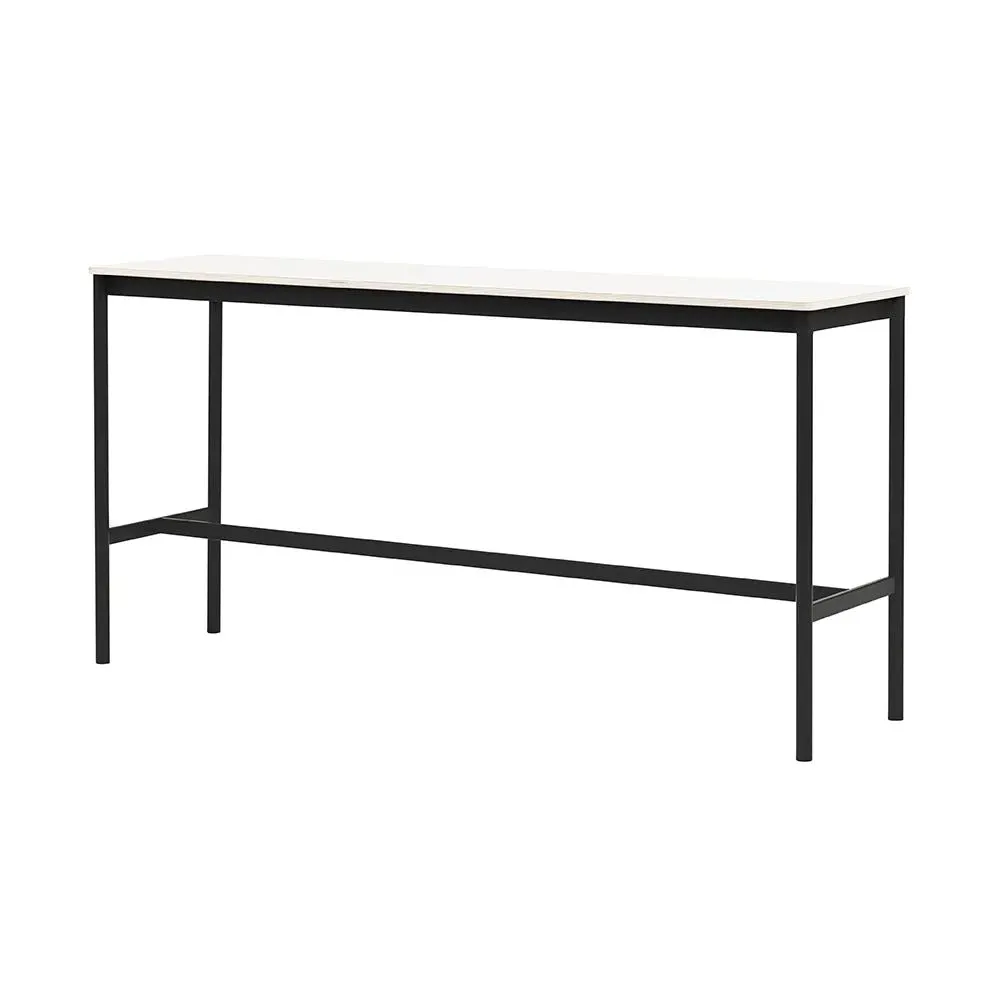 Rectangular High Table - Black, Oak Veneer
