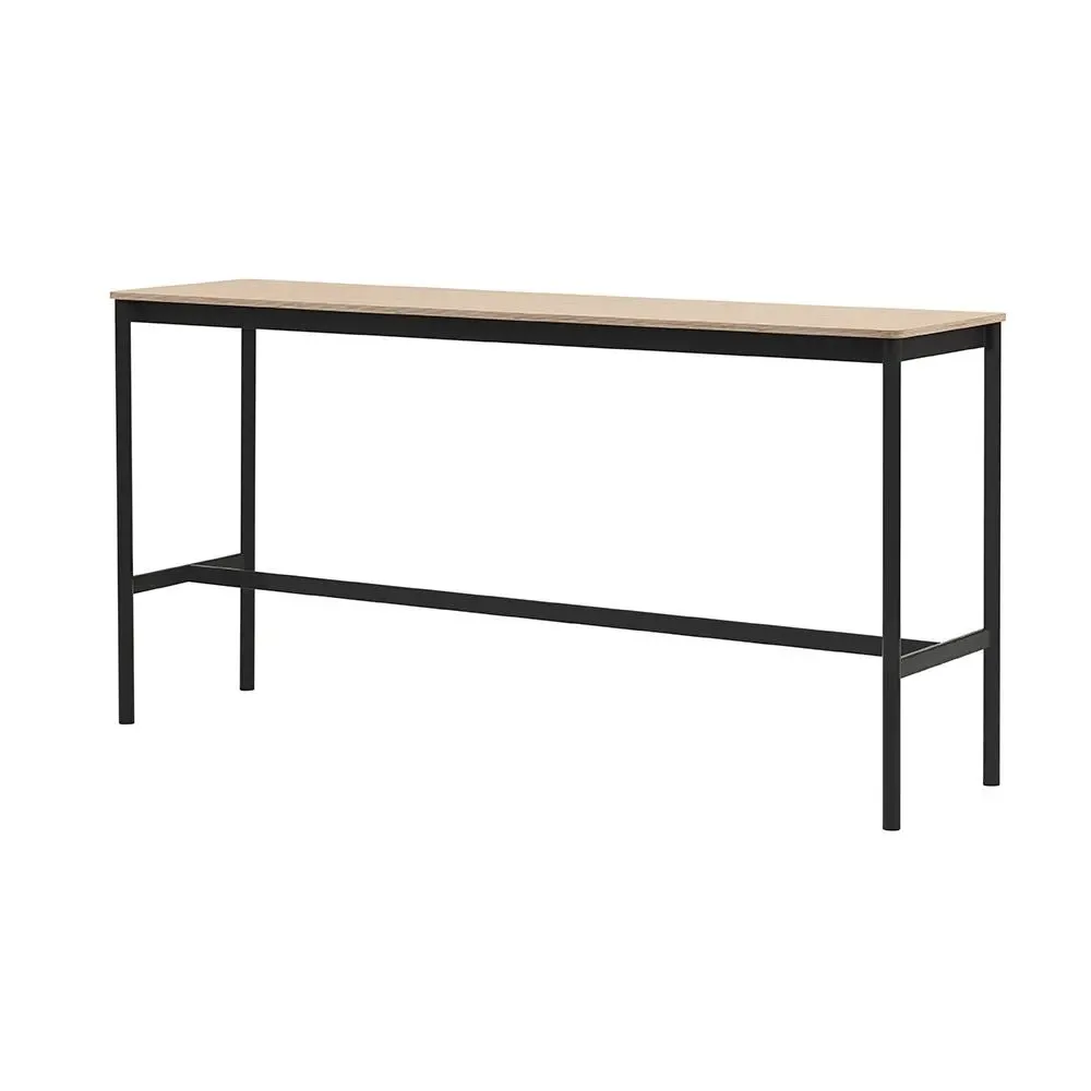 Rectangular High Table - White, Oak Veneer