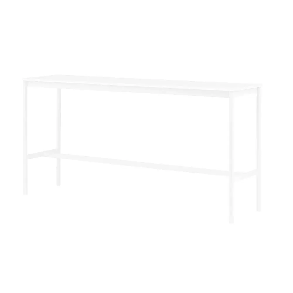 Rectangular High Table - White, Oak Veneer