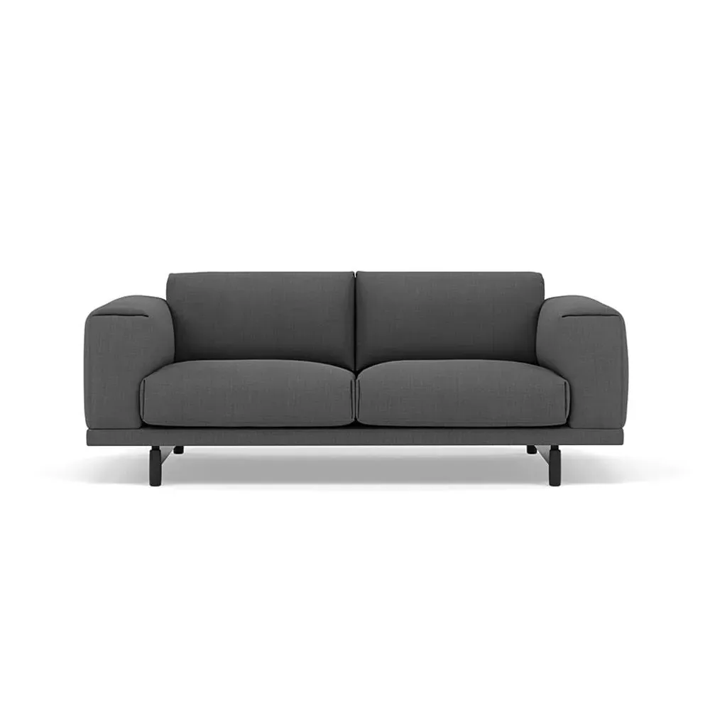 Rest 2-Seater Sofa - Black, Oak