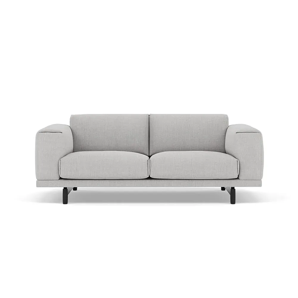 Rest 2-Seater Sofa - Black, Oak image