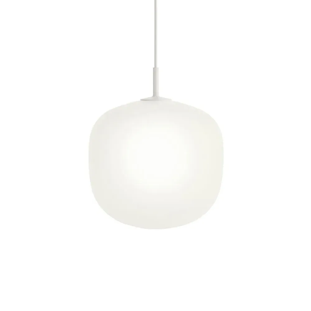 Rime Medium Pendant Light - White, Glass