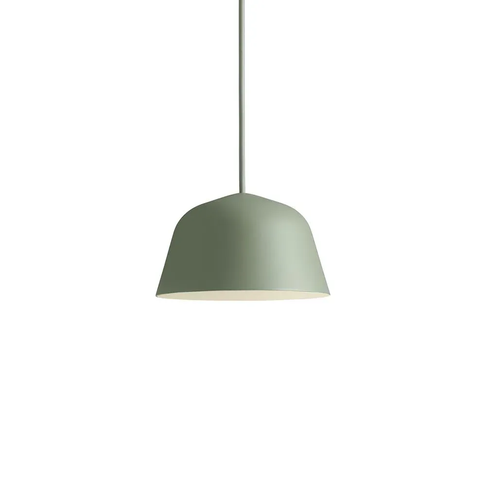 Round Pendant Light with Shade - Green, Aluminium