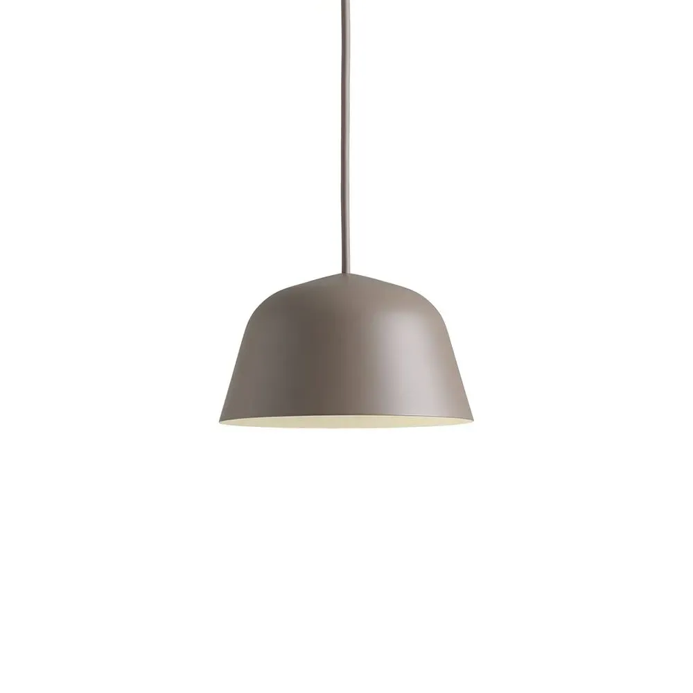 Round Pendant Light with Shade - Taupe, Aluminium