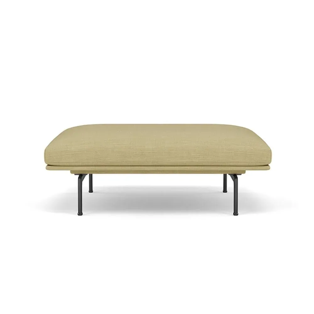 Round Pouf - Black, Canvas