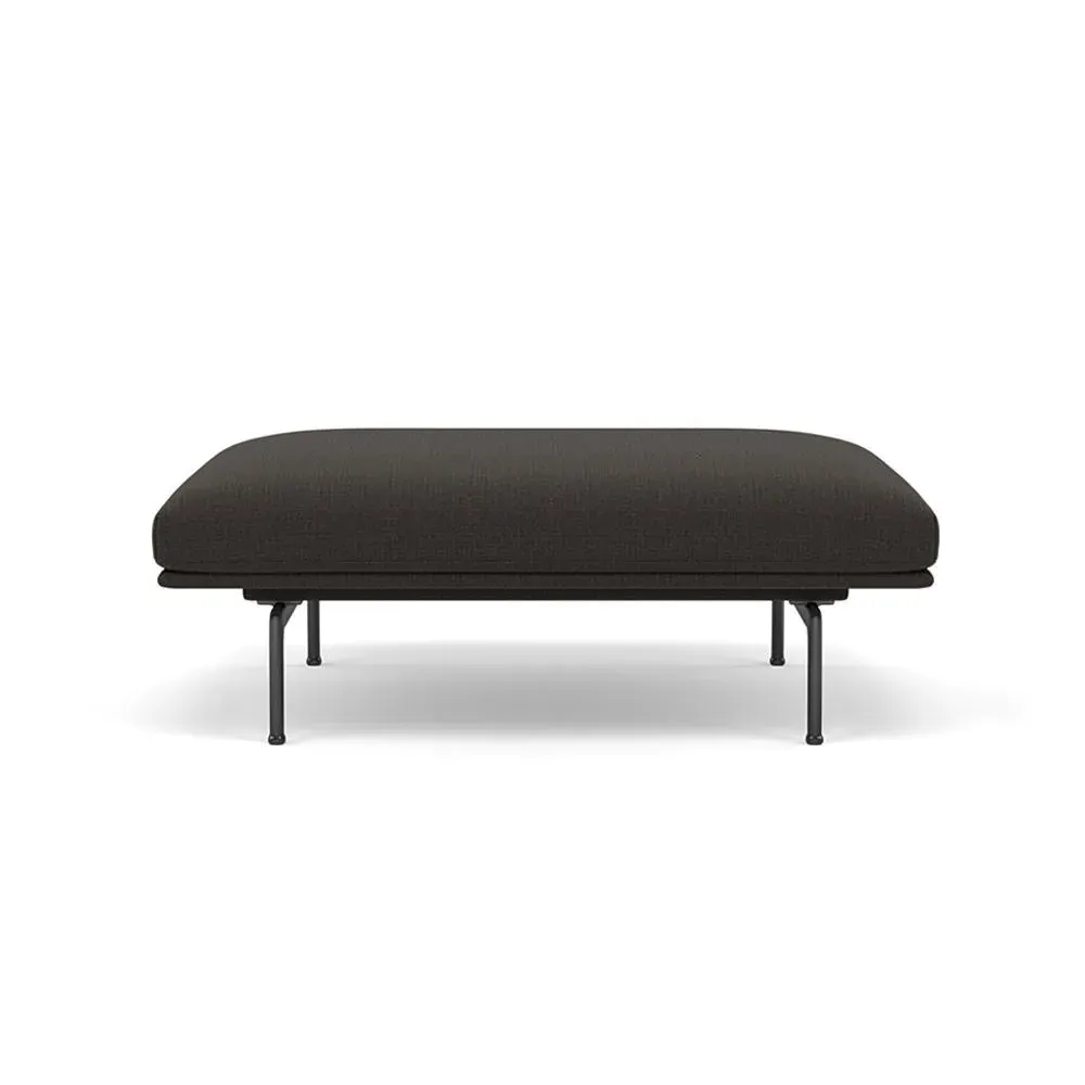 Round Pouf - Black, Canvas