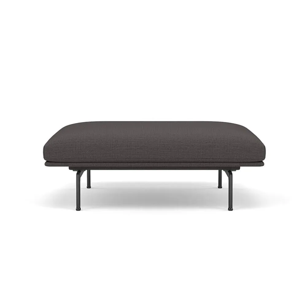 Round Pouf - Black, Canvas