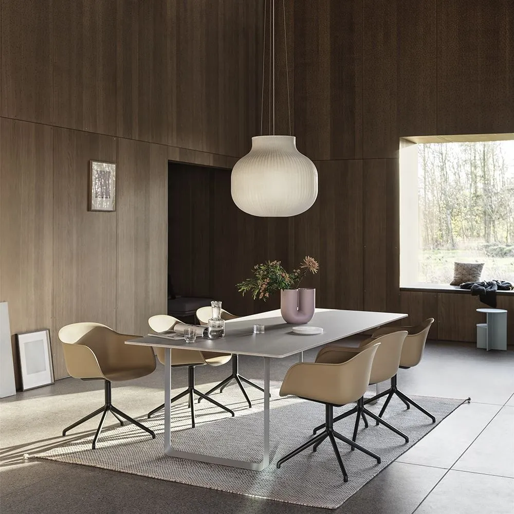 Shell Armchair with Tube Base - Grey, Composite