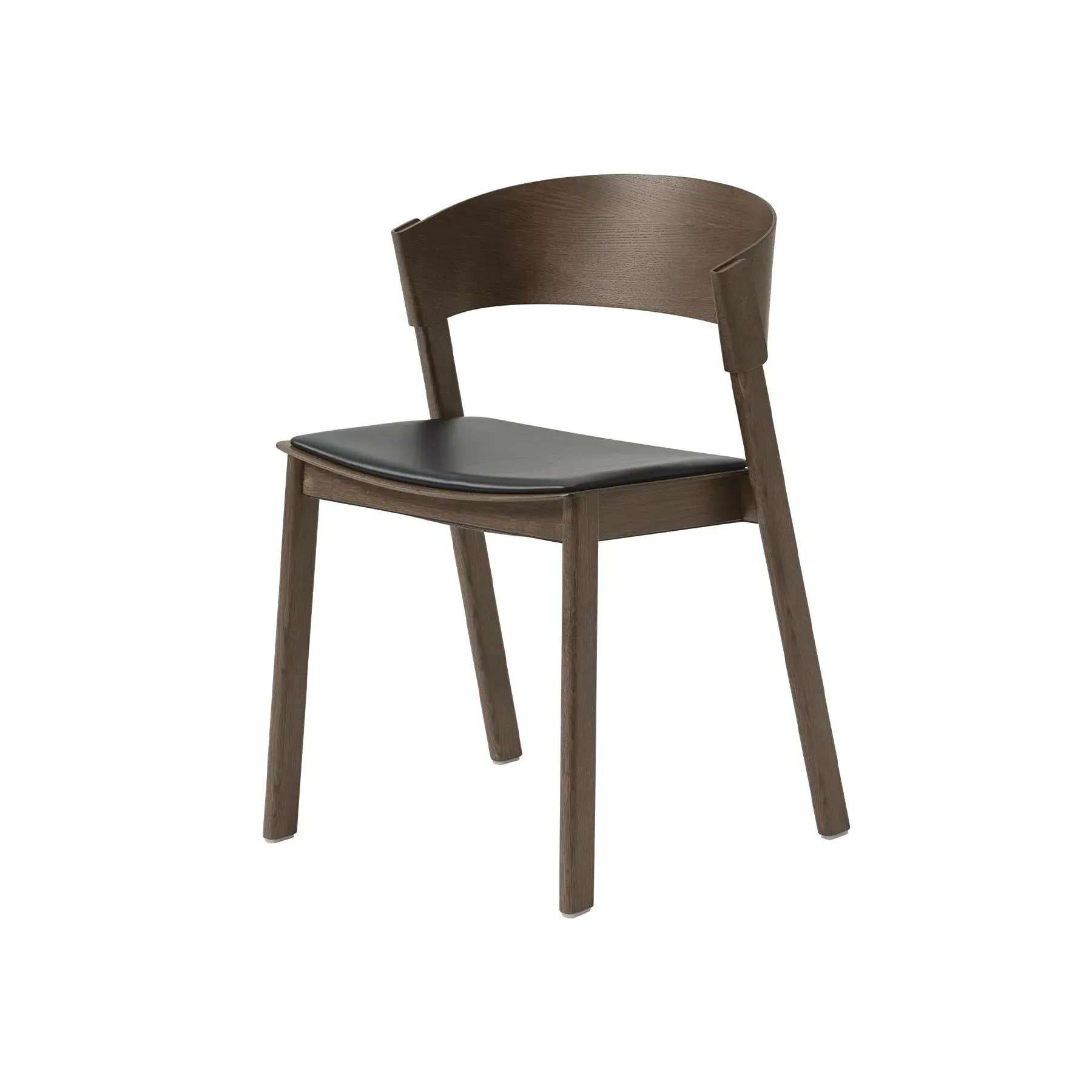 Side Chair with Curved Backrest - Green, Oak
