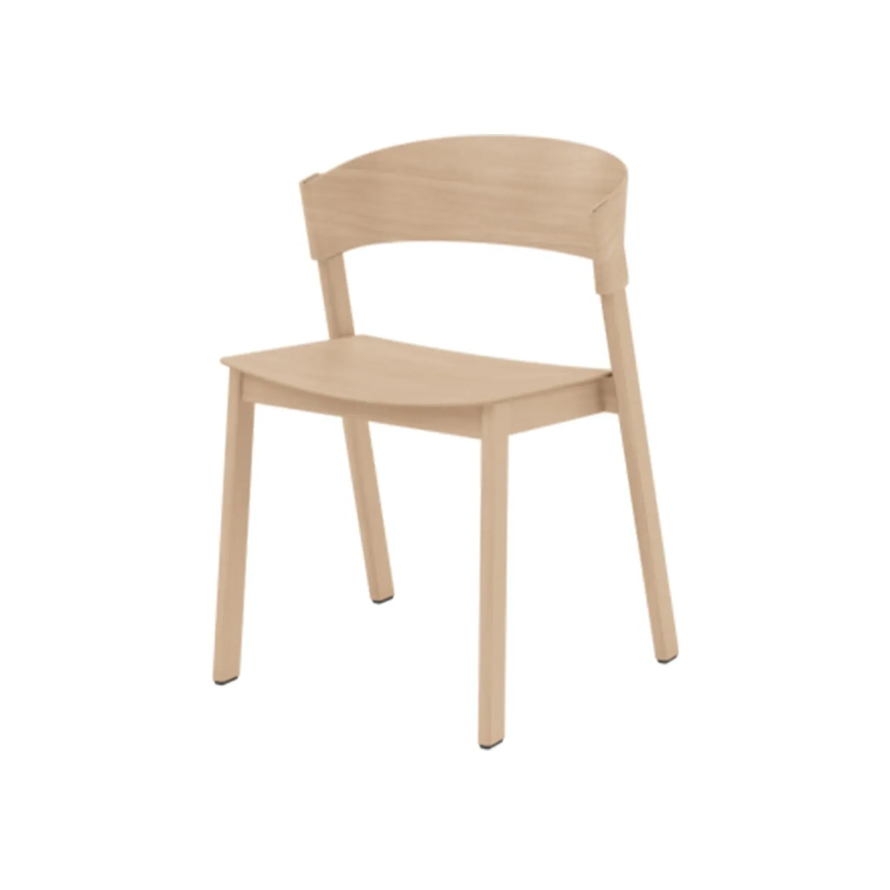 Side Chair with Curved Backrest - Oak