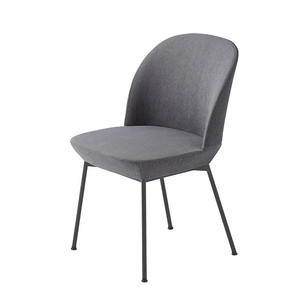 Side Chair with Steel Legs - Anthracite, Fabric