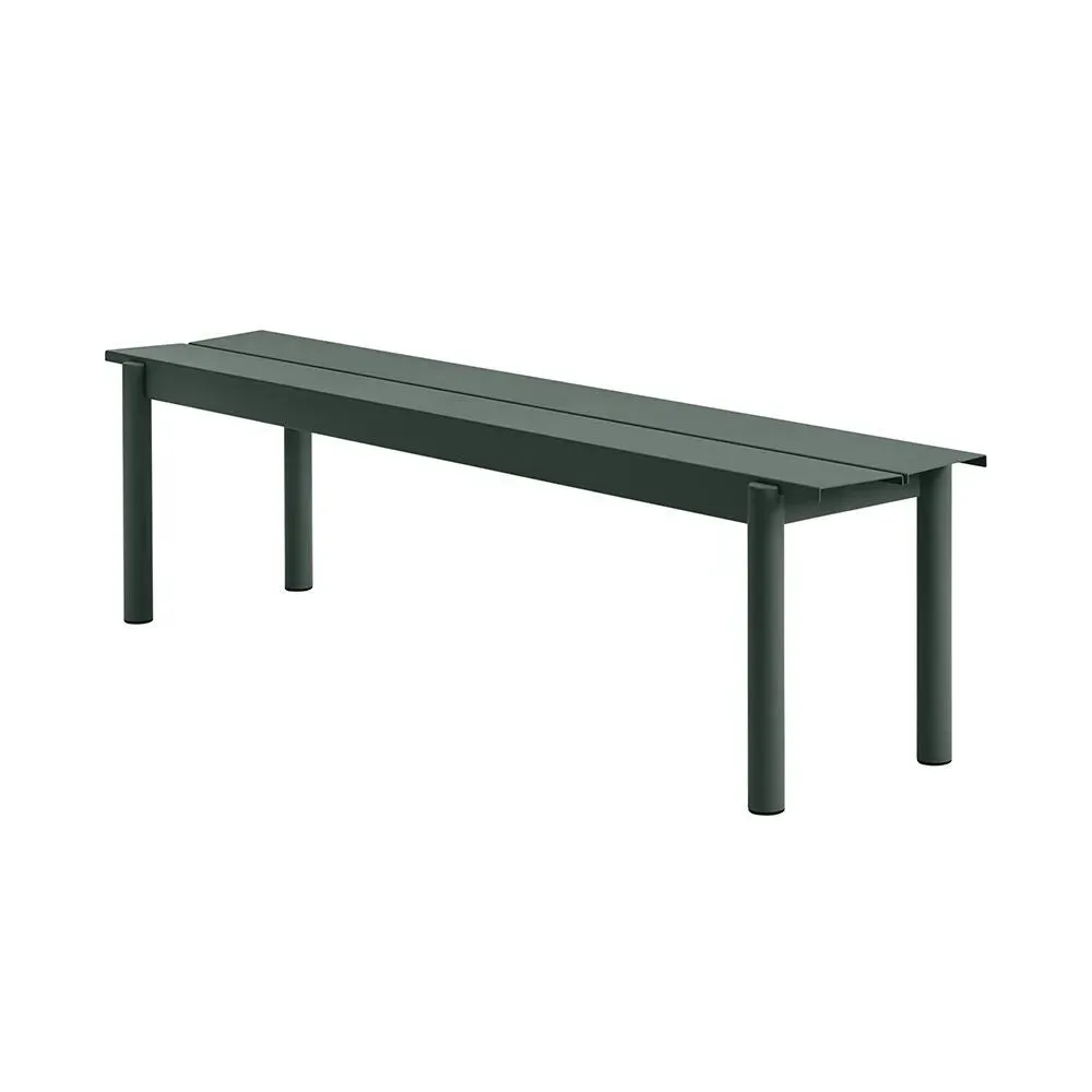 Small Garden Bench with Drainage - Black, Steel