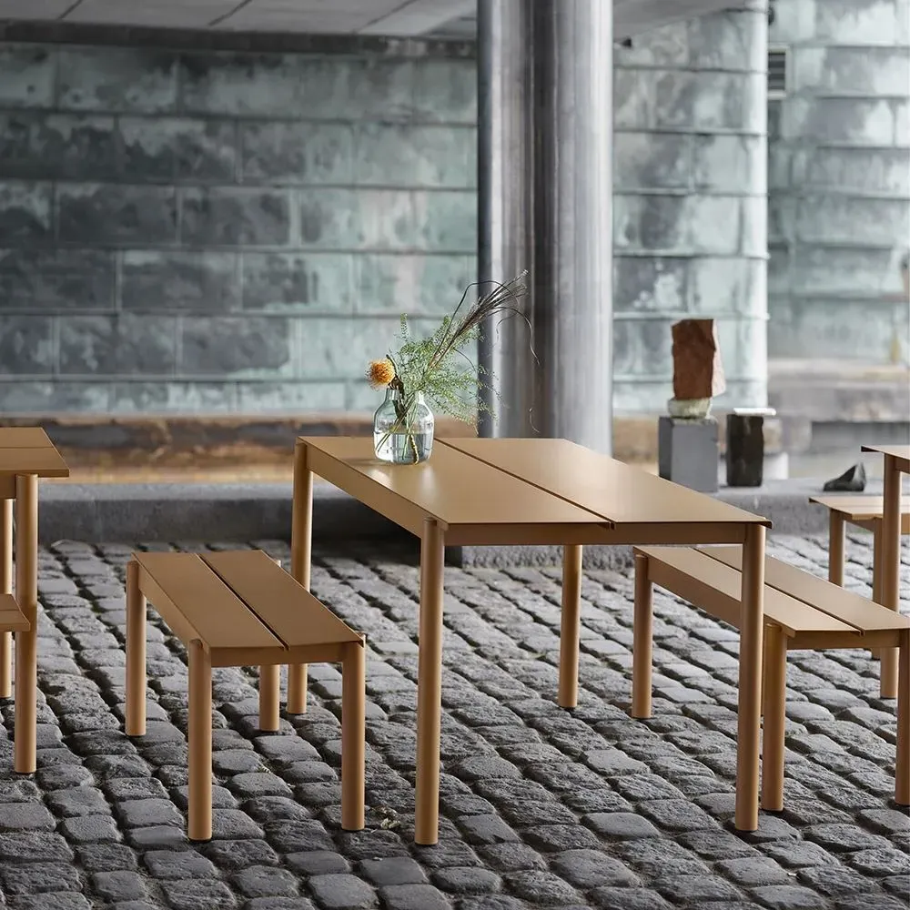 Small Garden Bench with Drainage - Black, Steel