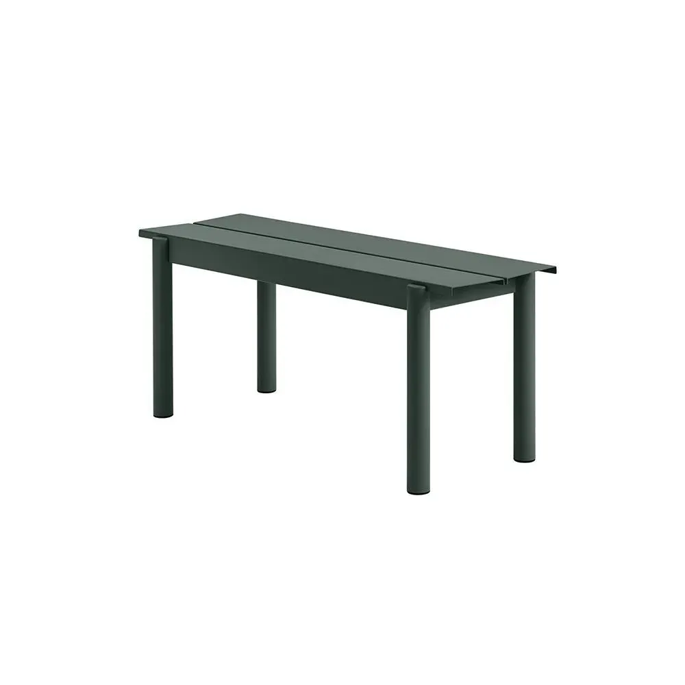 Small Garden Bench with Drainage - Green, Steel