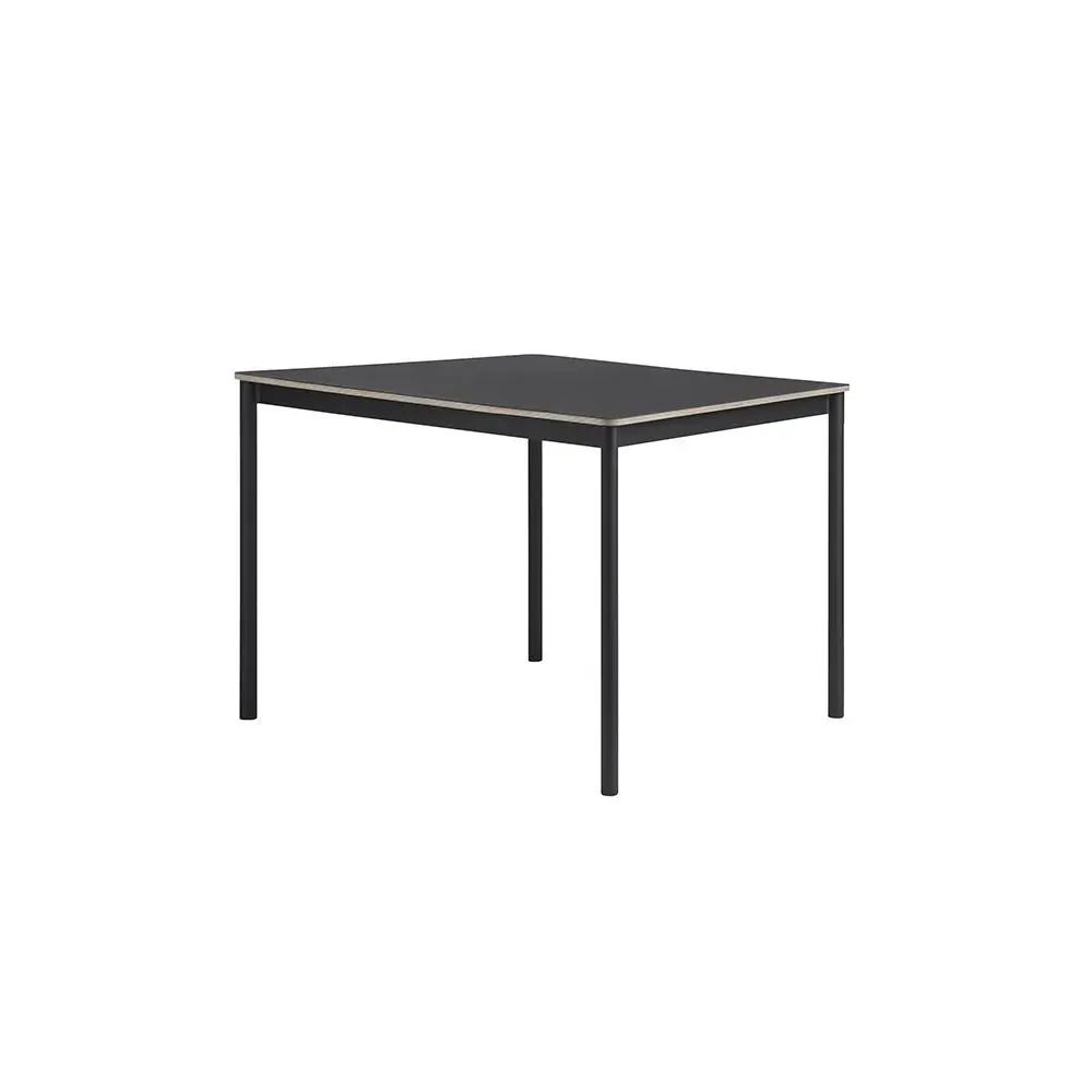 Small Rectangular Dining Table - Black, Linoleum