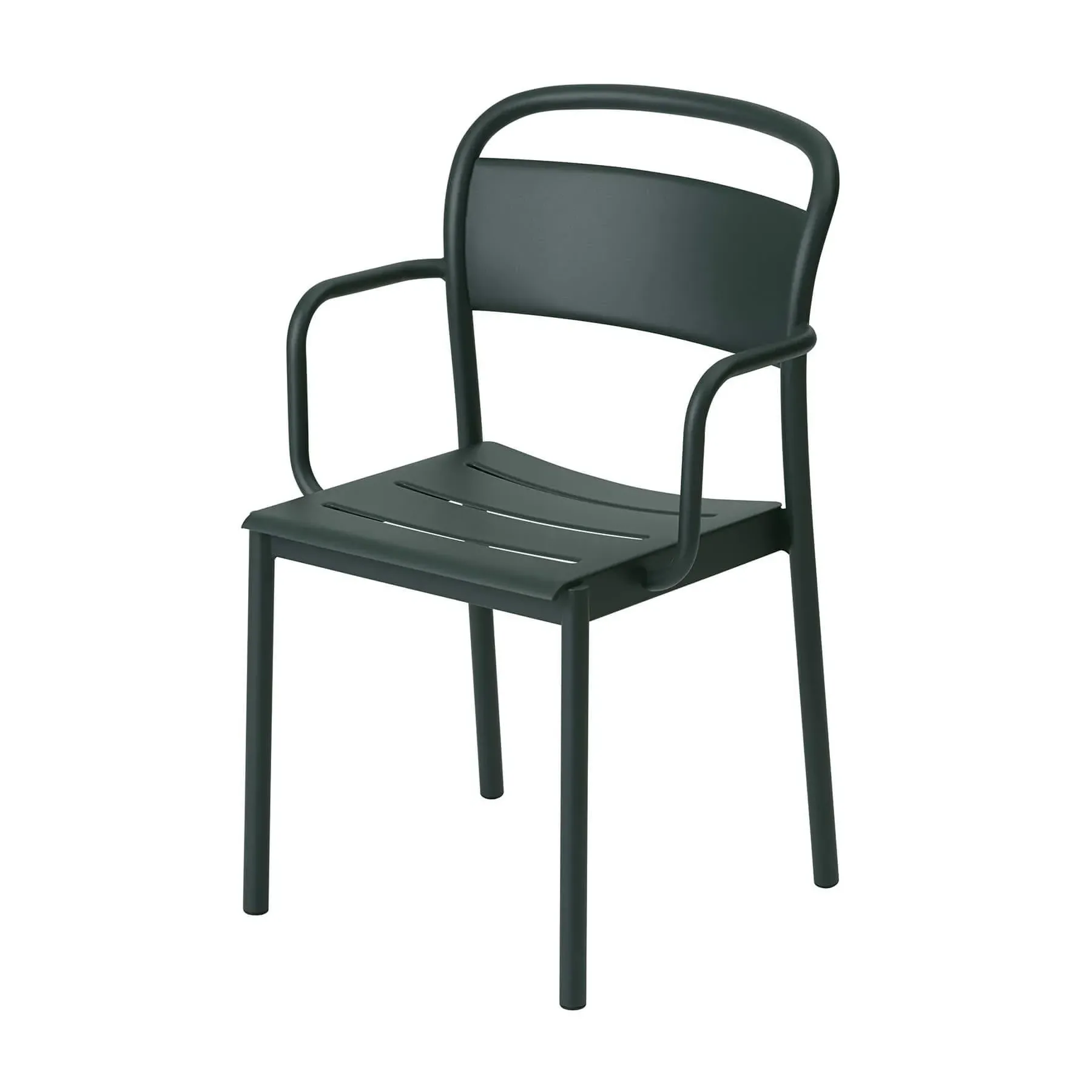 Steel Side Armchair - Green, Metal