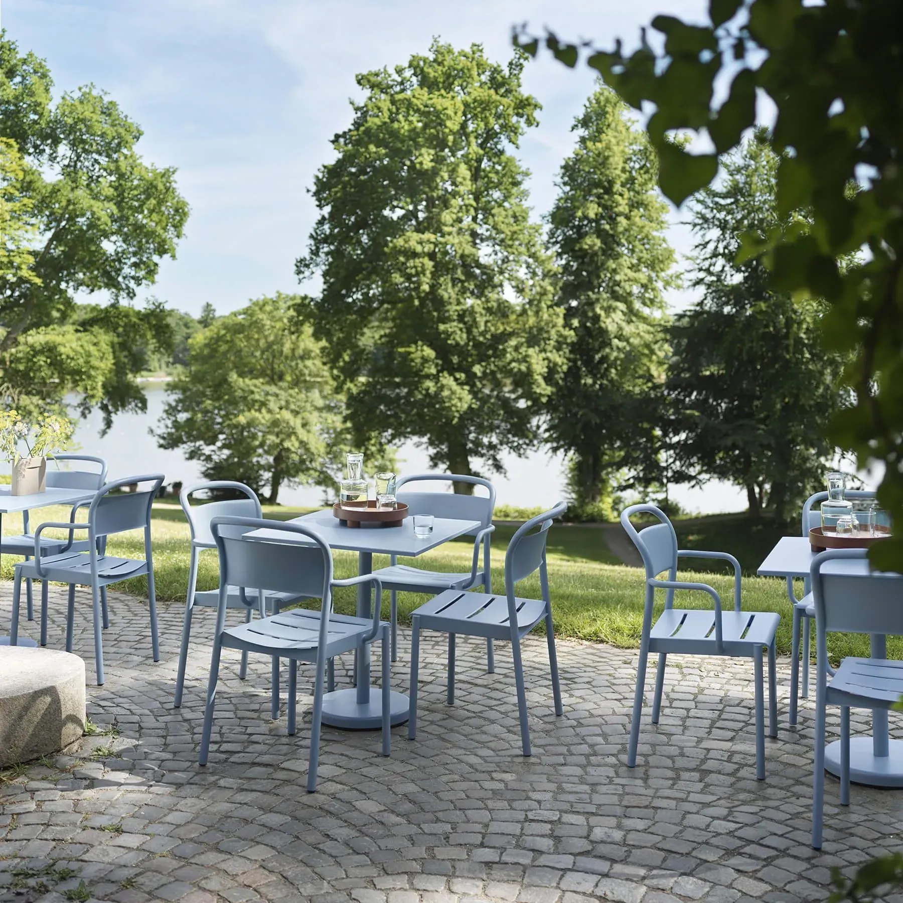 Steel Side Armchair - Grey, Metal