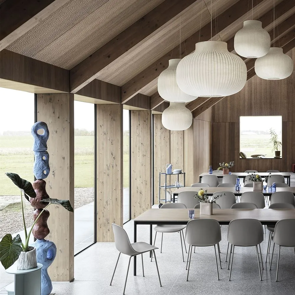 Strand Large Pendant Light - Cocoon Material, Steel