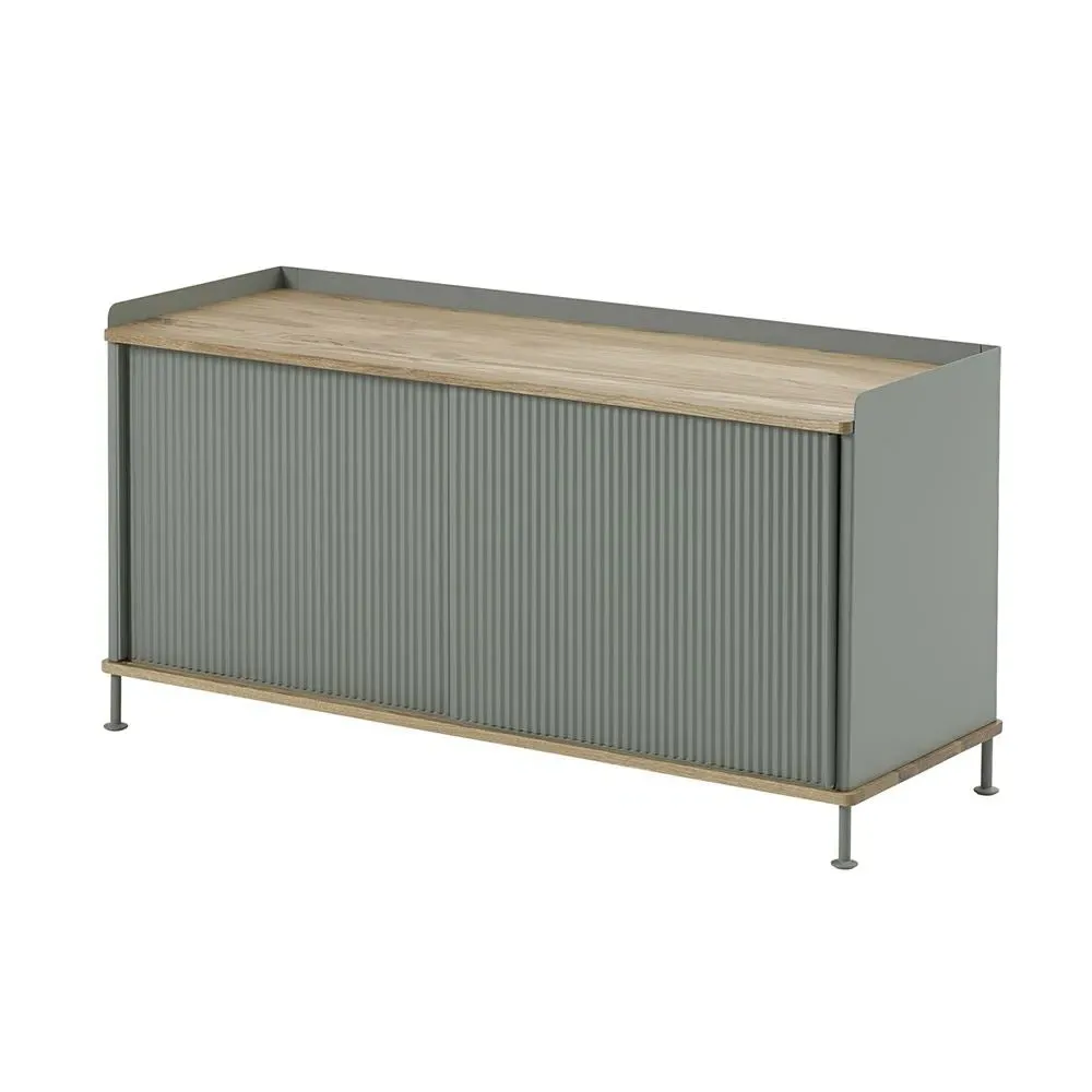 Tall Sideboard with Cable Management - Oak