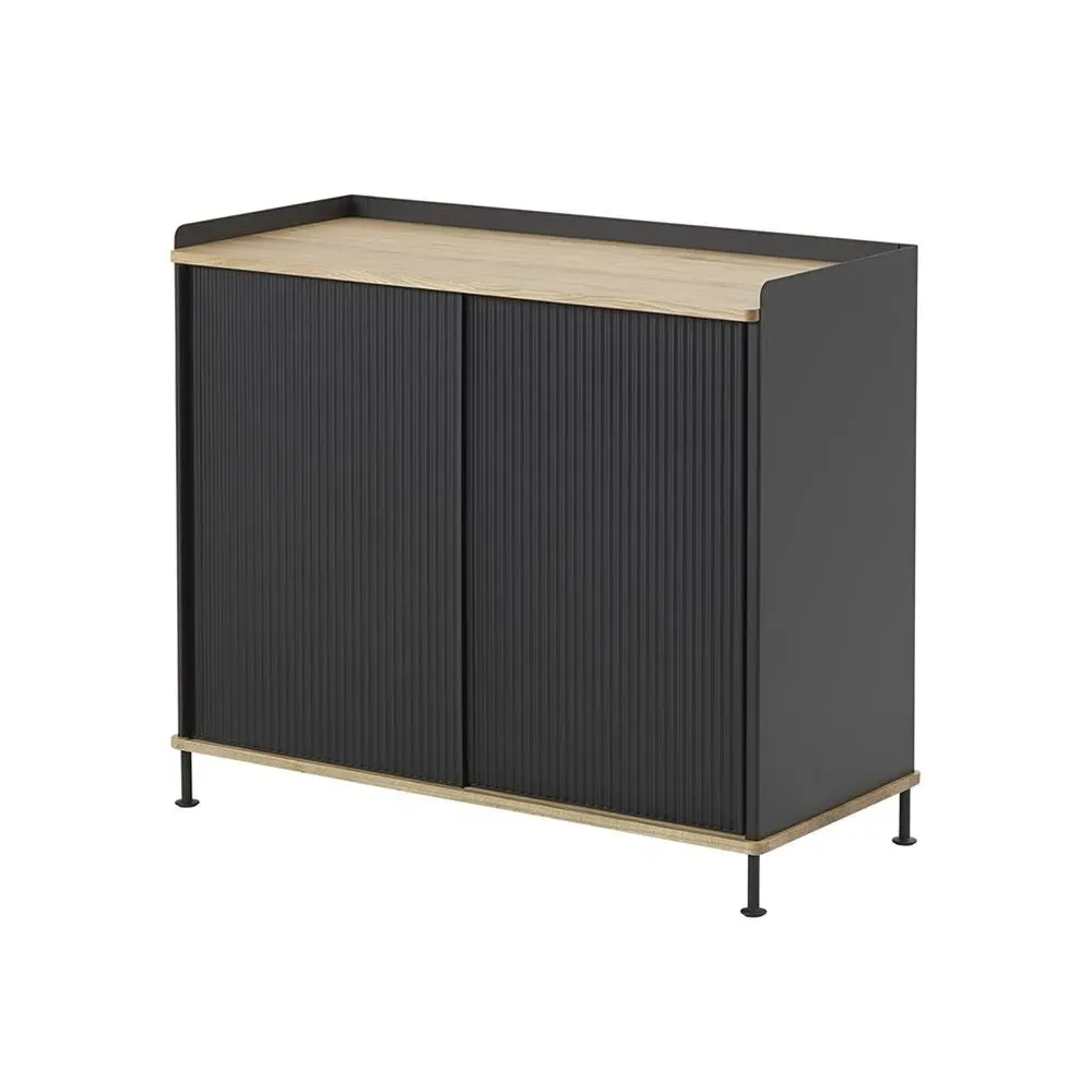 Tall Sideboard with Cable Management - Oak image