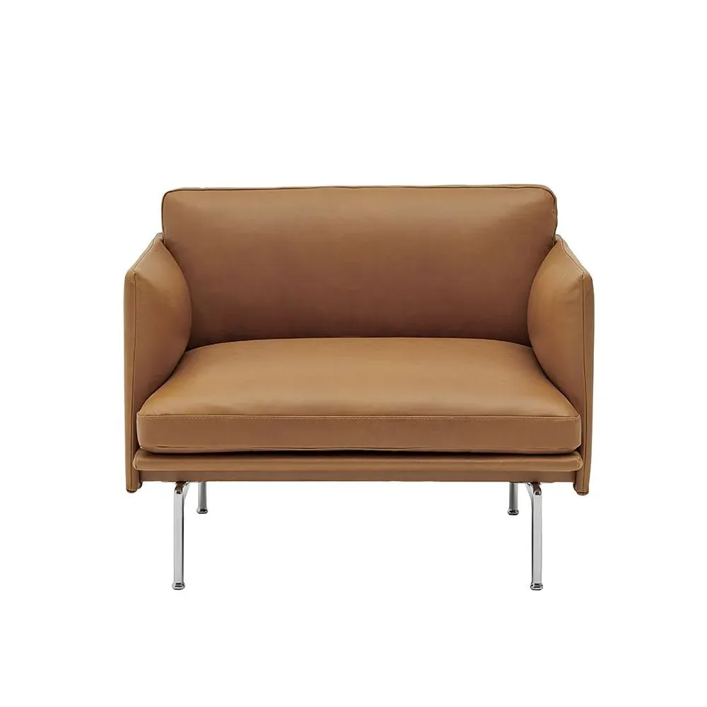 Upholstered Lounge Chair - Grey, Fabric