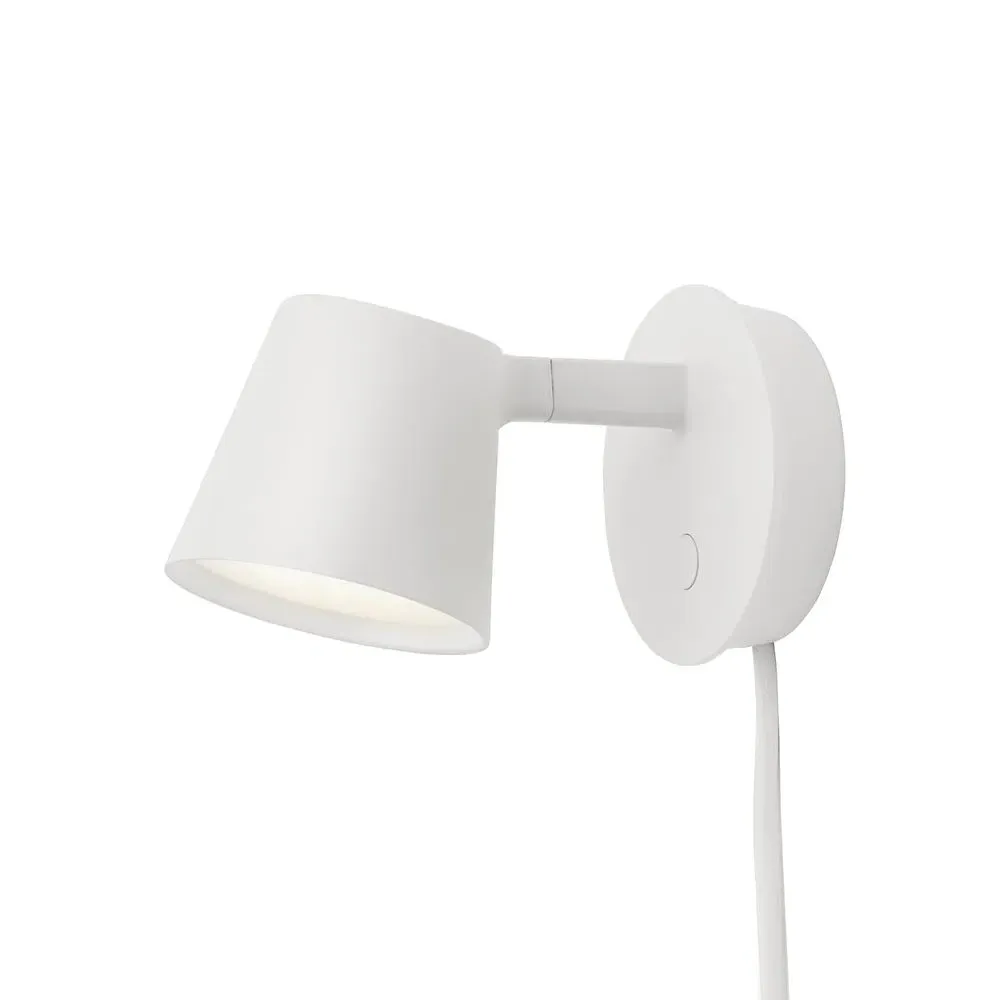 Wall Light with Dimmer - White, Aluminium
