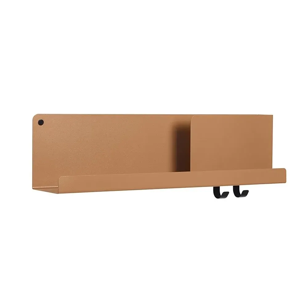 Wall Shelf with Hooks - Orange, Steel