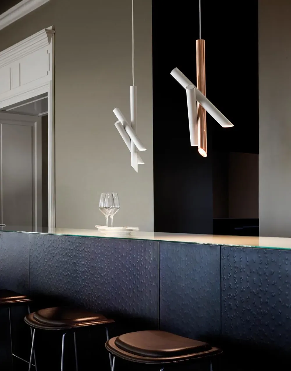 3-Light Pendant Light - Copper, Polycarbonate