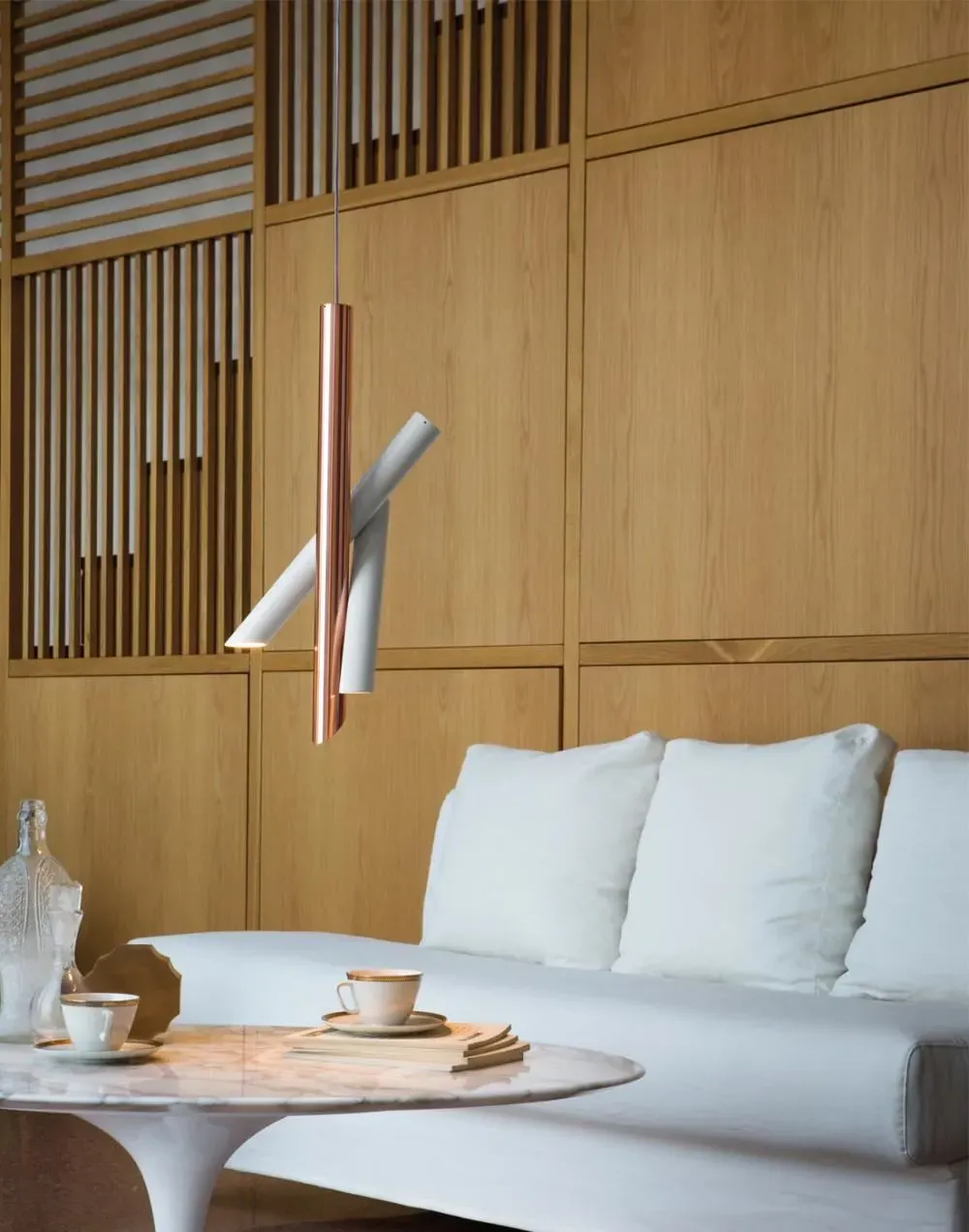 3-Light Pendant Light - Copper, Polycarbonate