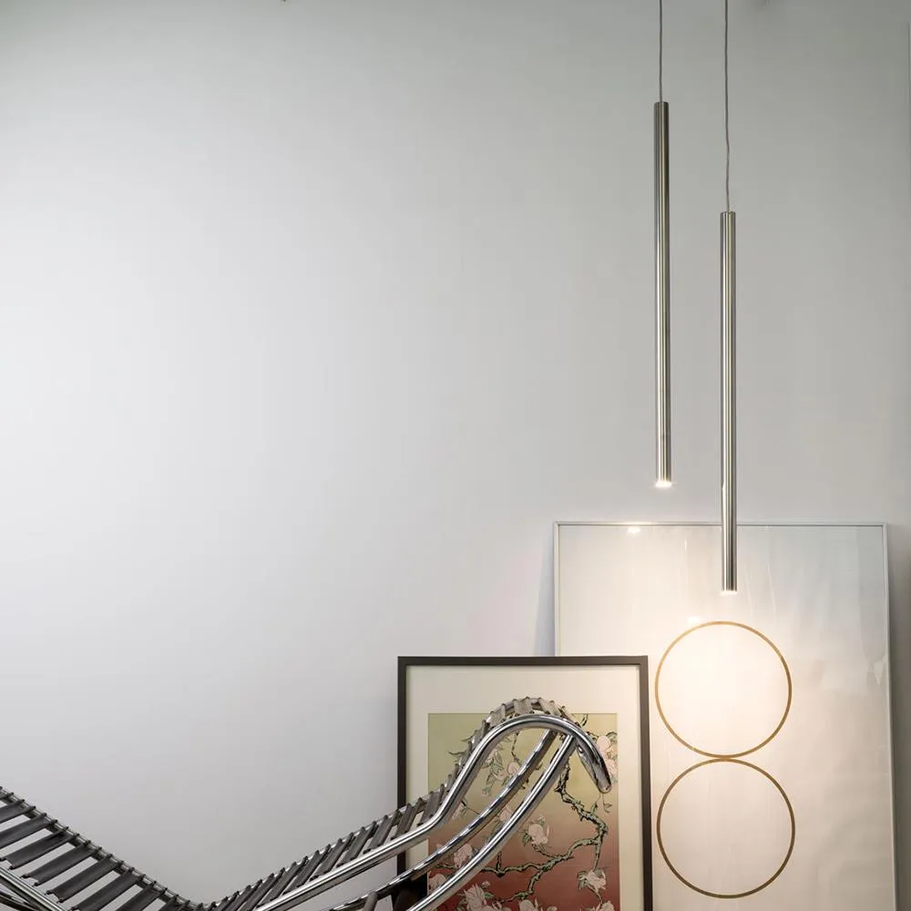 Canna Nuda Metallo Pendant Light - Chrome