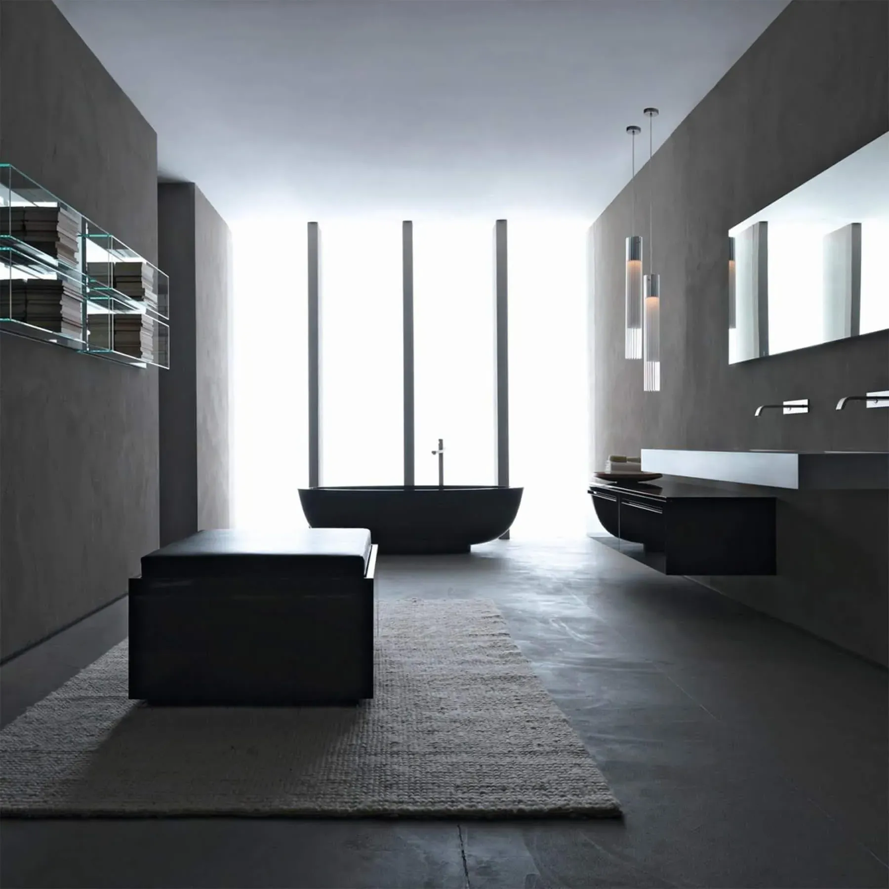 Cylindrical Pendant Light - Ribbed Glass