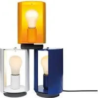 Cylindrical Table Lamp with Rotating Diffusers - Blue