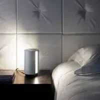 Cylindrical Table Lamp with Rotating Diffusers - White