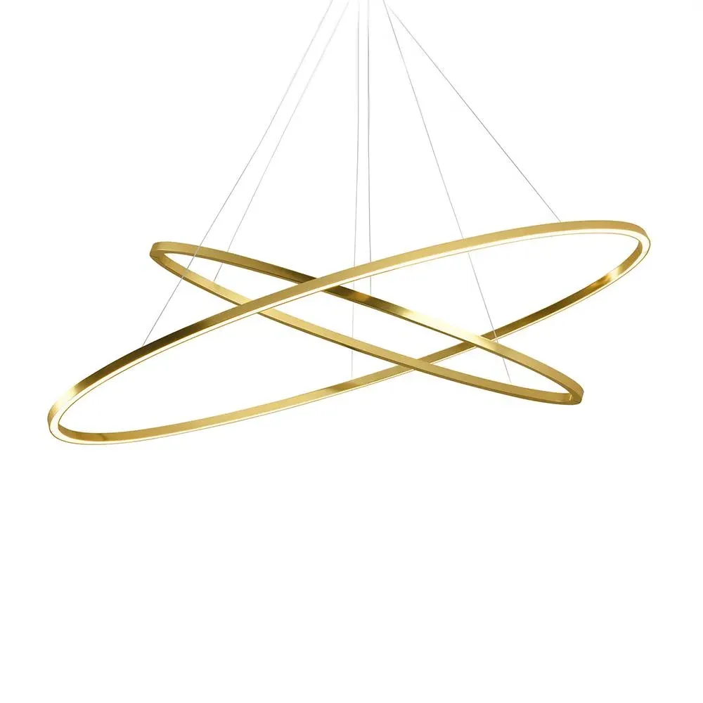 Double Pendant Light Uplight - Gold, Aluminium