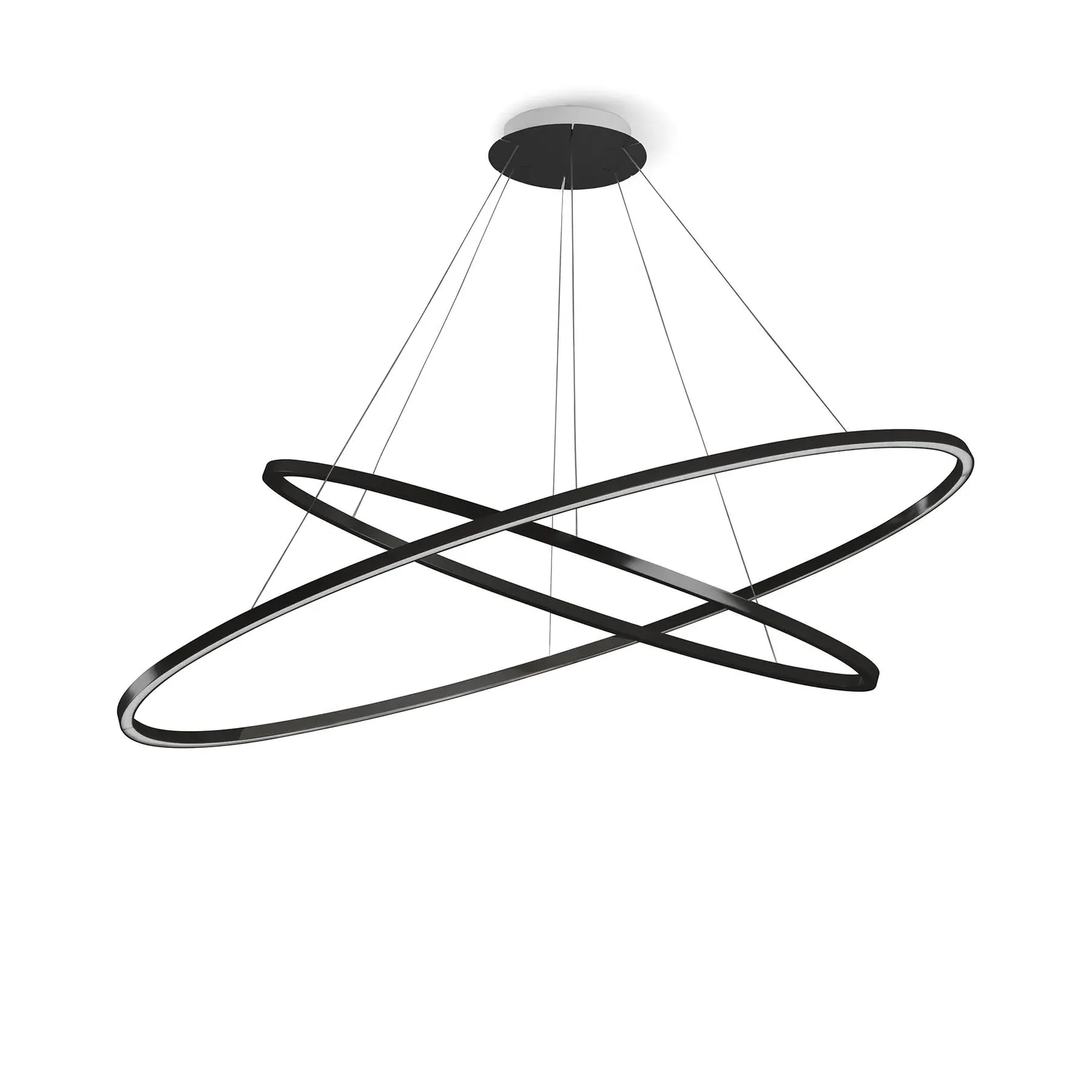 Double Ring Pendant Light - Black, Aluminium image